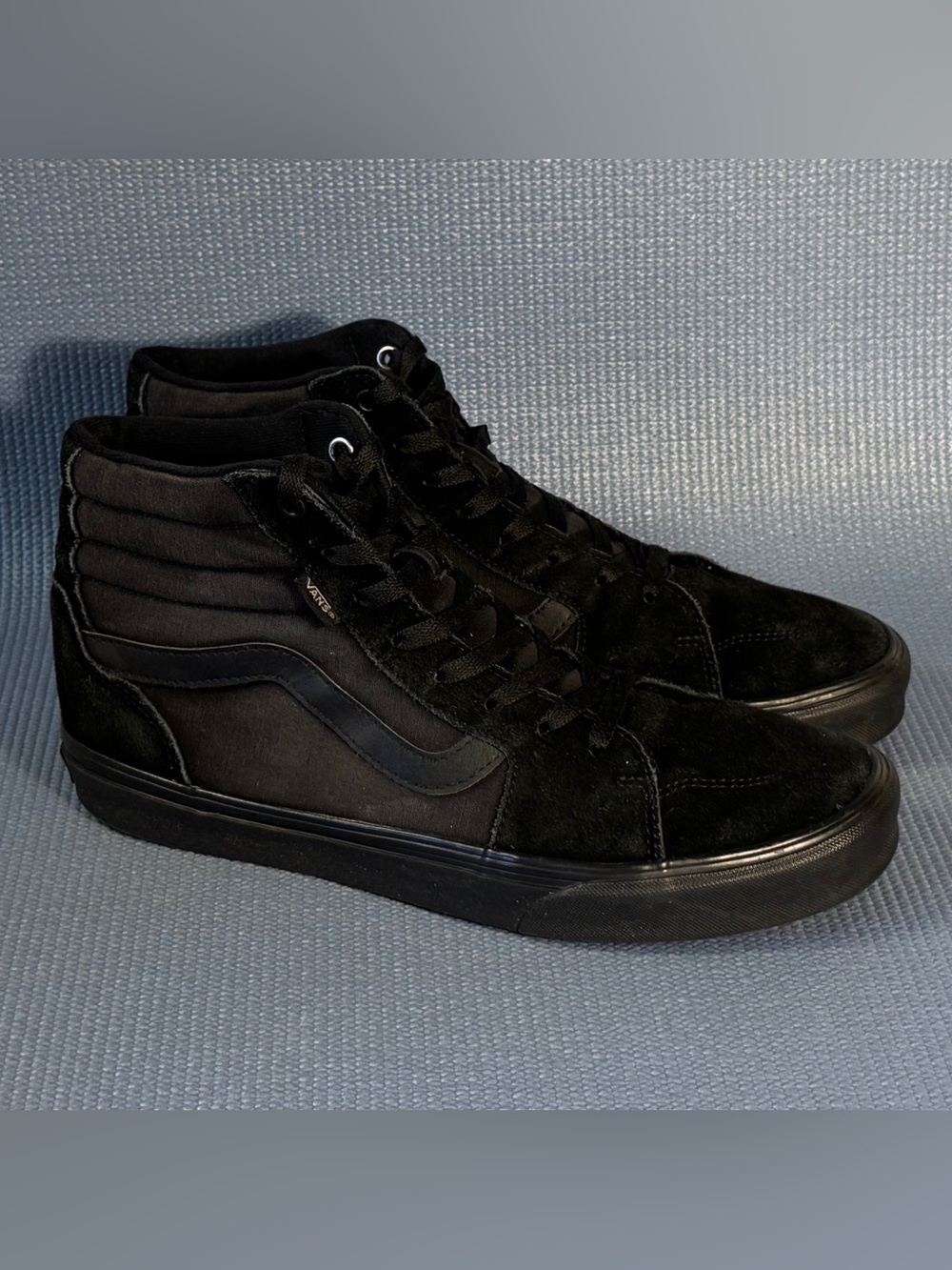 Vans Off The Wall Skate Sk8-Hi Shoes in Black/Black Men’s Size 10.5